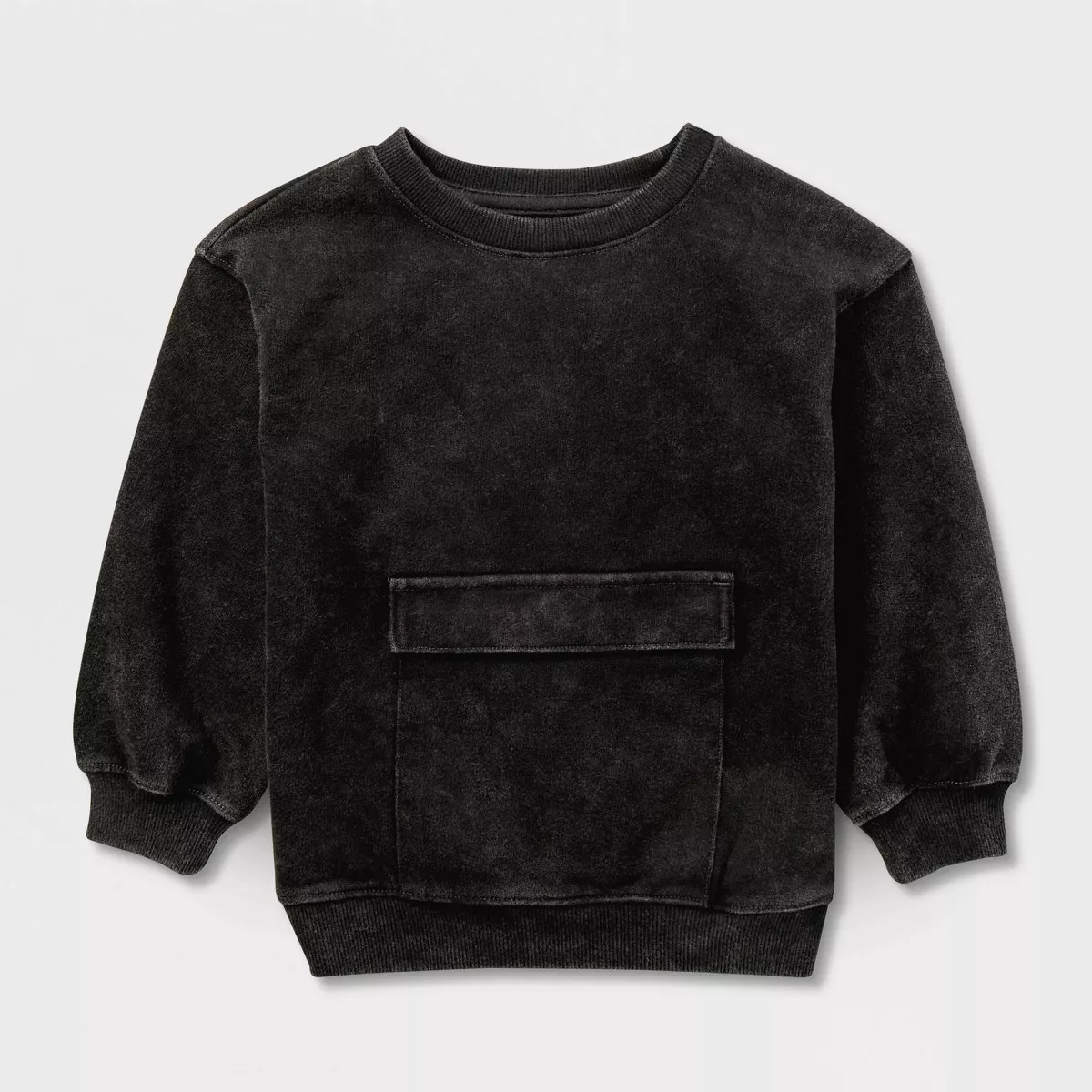 Toddler Boys' French Terry Crewneck Sweatshirt with Pocket - Cat & Jack\u2122 Teal Blue 2T | Target