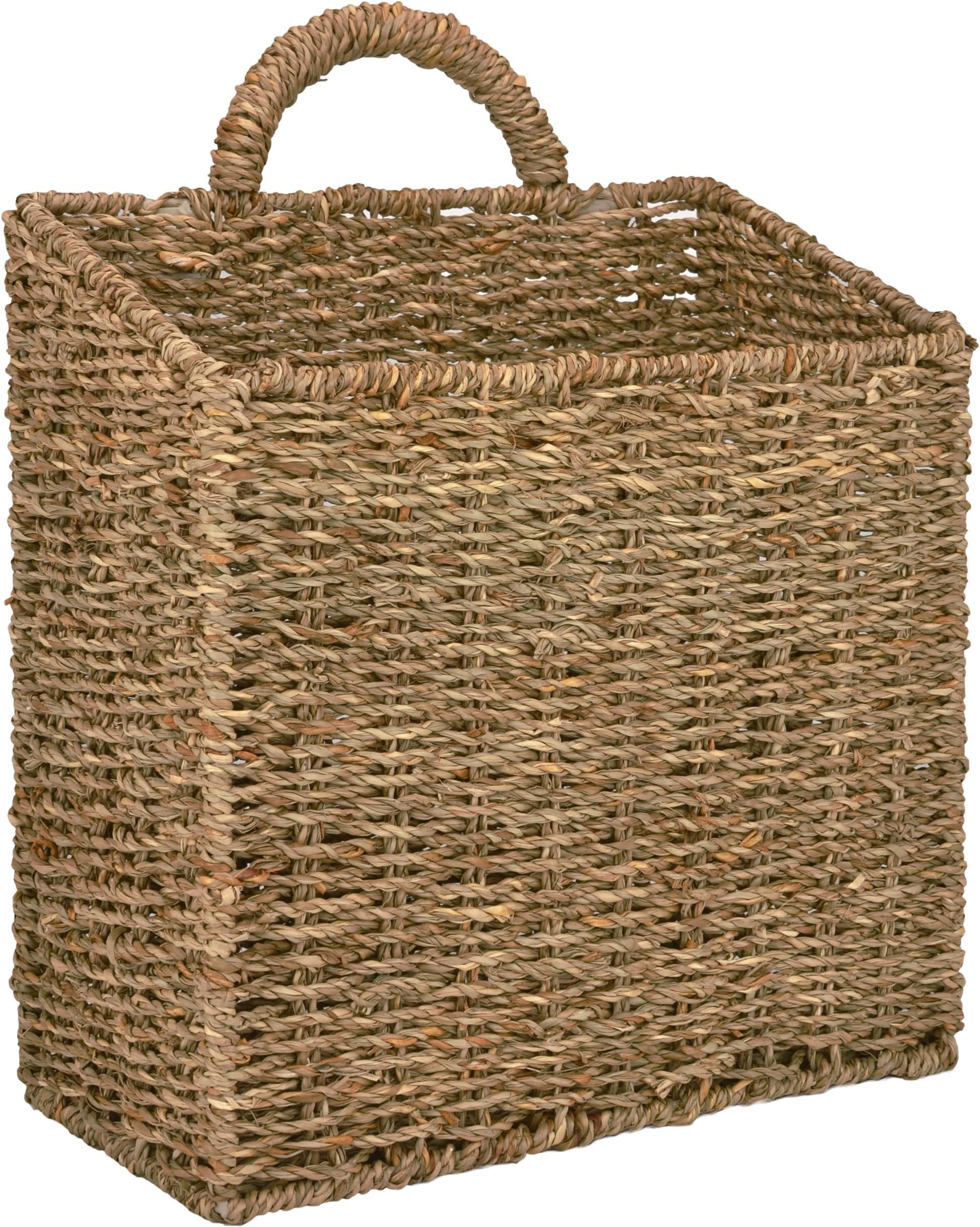 MyGift Rustic Woven Wall Hanging Storage Basket, Large Decorative Baskets | Amazon (US)