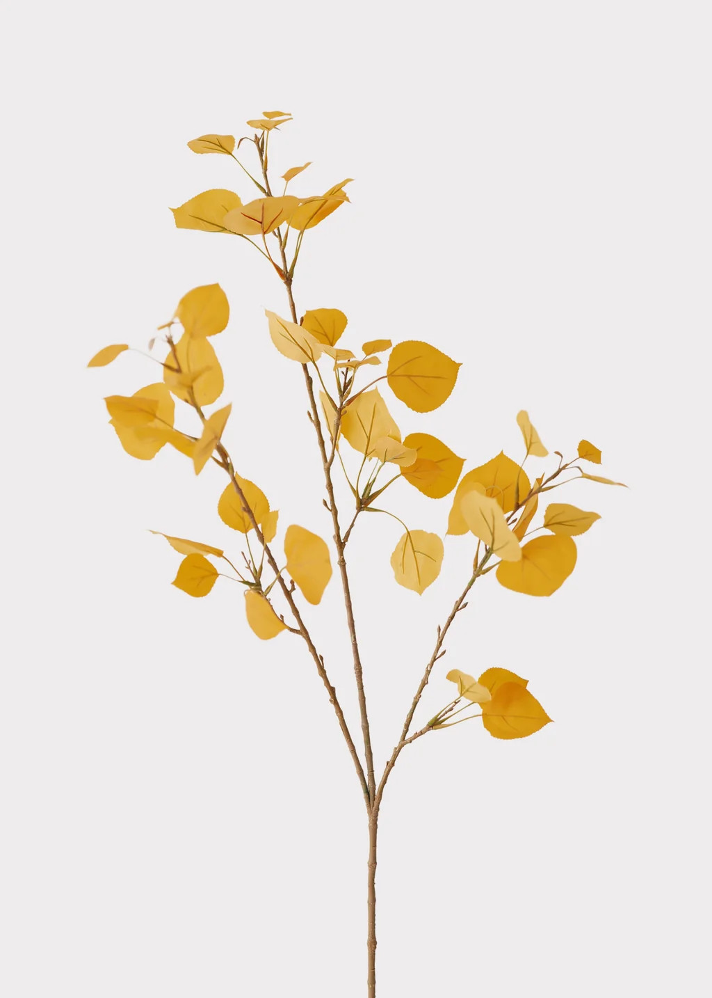 Golden Yellow Artificial Aspen Leaf Branch - 40" | Afloral