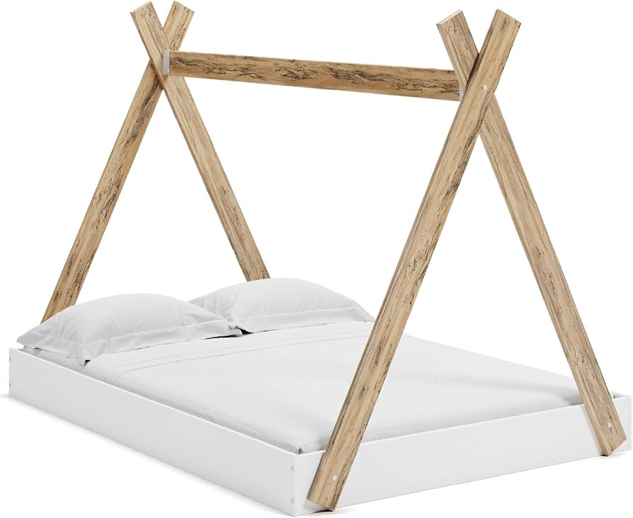 Signature Design by Ashley Piperton Contemporary Youth/Toddler Floor Tent Bed Frame, Full, Wood, ... | Amazon (US)