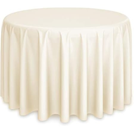 132 inch Round Tablecloth Washable Polyester Table Cloth Decorative Table Cover for Wedding Party Di | Amazon (US)