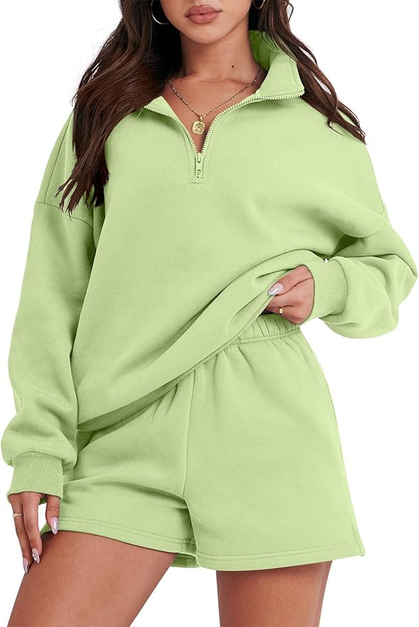 ANRABESS Women's Oversized 2 Piece Lounge Sets Fall Outfits 2023 Long Sleeve Cozy Casual Pajamas ... | Amazon (US)