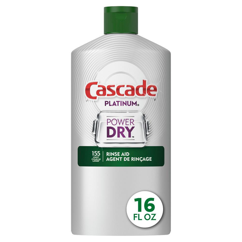 Cascade Platinum 16 oz. Power Dry Dishwasher Machine Rinse Aid (155-Loads) | The Home Depot
