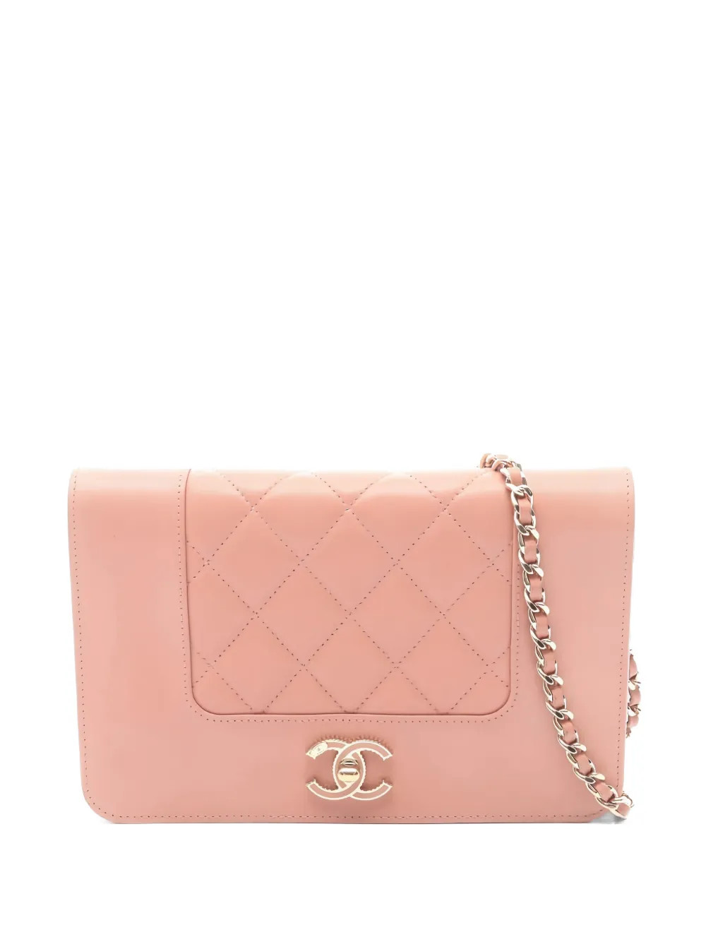 CHANEL Pre-Owned 2018 mini quilted chain wallet - Pink | Farfetch Global