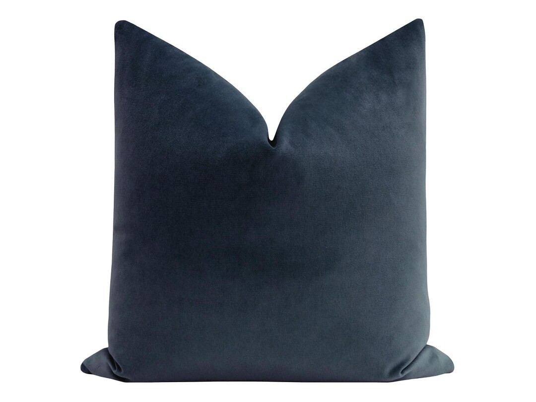 Society Velvet // Prussian Blue Pillow | Blue Velvet | Designer Velvet | Velvet Pillow | - Etsy | Etsy (US)