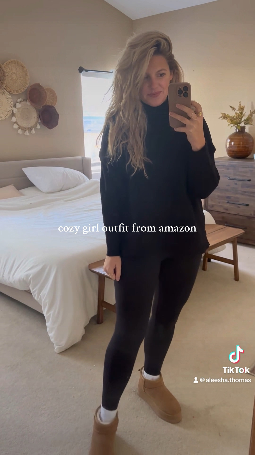 This cozy outfit is head to toe from amazon! Black turtleneck, butter-soft leggings and some platform ugg lookalike boots. You can find all of the details over on my amazon storefront.
#cozyathome #cozyvibes #amazonoutfits #casualoutfits #loungewear 

cute trendy outfits on amazon
amazon cozy outfits midsize
amazon fall outfits
cozy girl amazon finds
trendy fall outfits 2023 amazon
Ugg lookalike boots

#LTKshoecrush #LTKfindsunder50 #LTKVideo