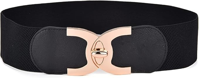 Beltox Womens 3" Wide Belt Elastic Stretch Cinch Waistband Lady Cummerband | Amazon (US)