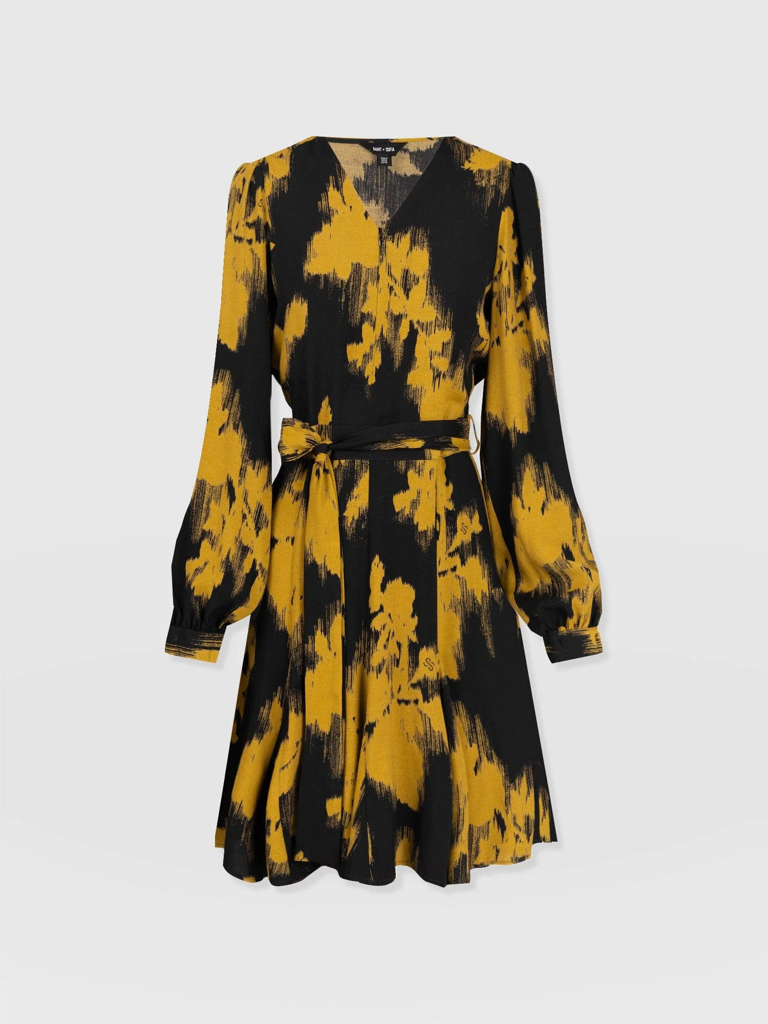 Joselyn Mini Dress - Yellow Fade Floral | Saint + Sofia