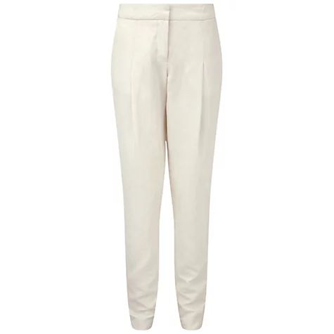 Pure Collection Albermarle Silk Linen Trousers, Ivory | John Lewis UK