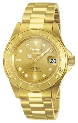Invicta Men's 13929 Pro Diver Automatic Gold Dial 18k Gold Ion-Plated Stainless Steel Watch | Amazon (US)
