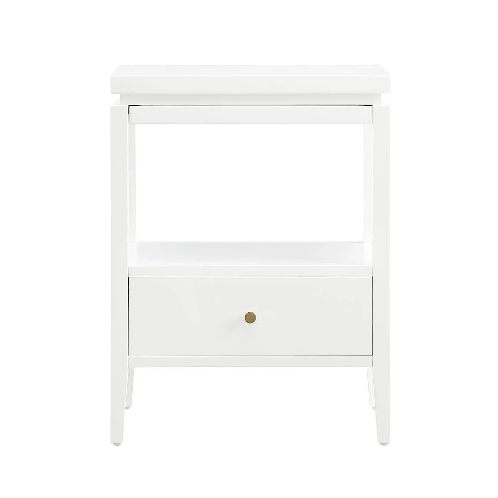 Comfort Pointe Opava White Wood 1-drawer Nightstand with Floating Style Top - Walmart.com | Walmart (US)