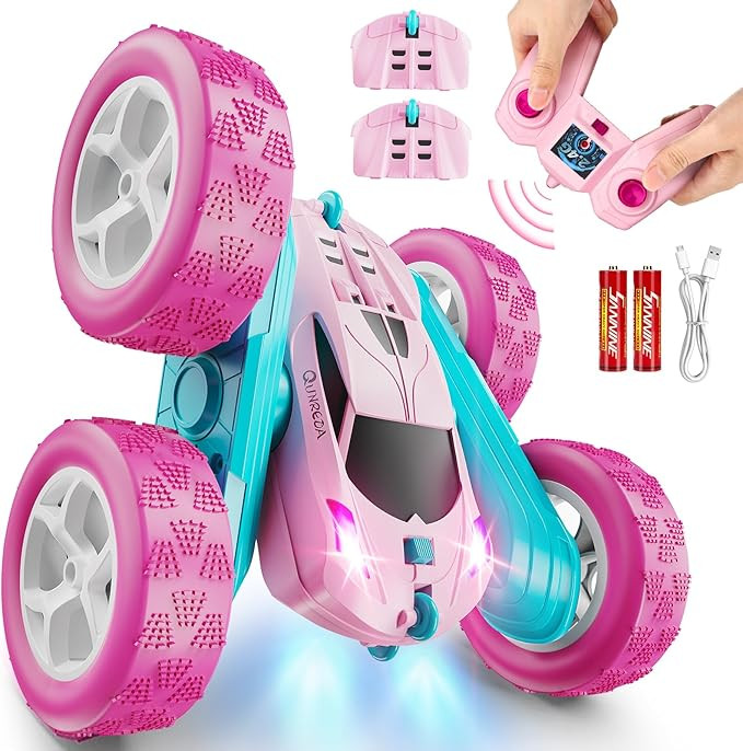 RC Cars, Pink Remote Control Car for Girls, 2.4 GHZ Double Sided RC Stunt Car 360° Rotating Remo... | Amazon (US)