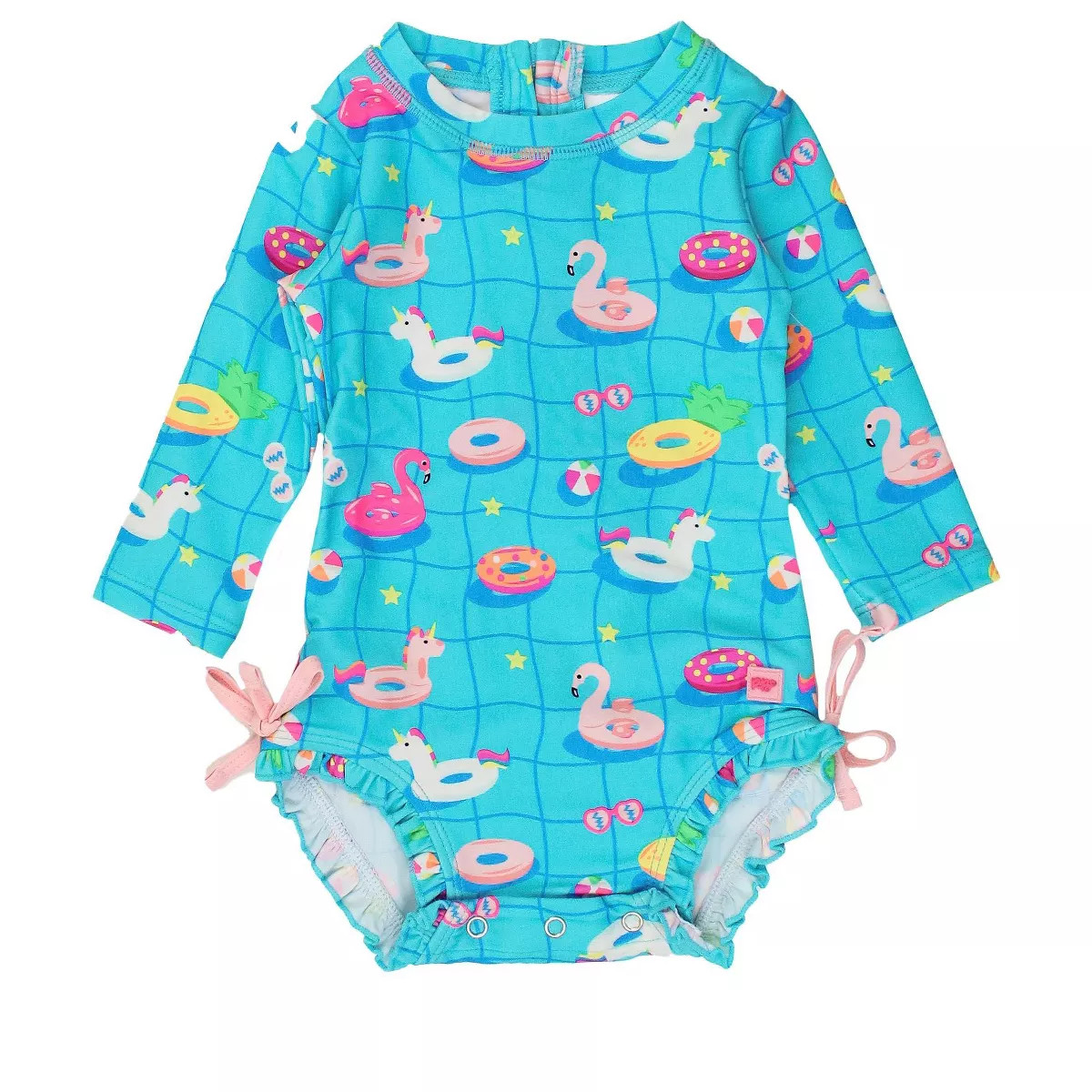 RuffleButts Baby/Toddler Girls UPF50+ Long Sleeve One Piece Rash Guard | Target