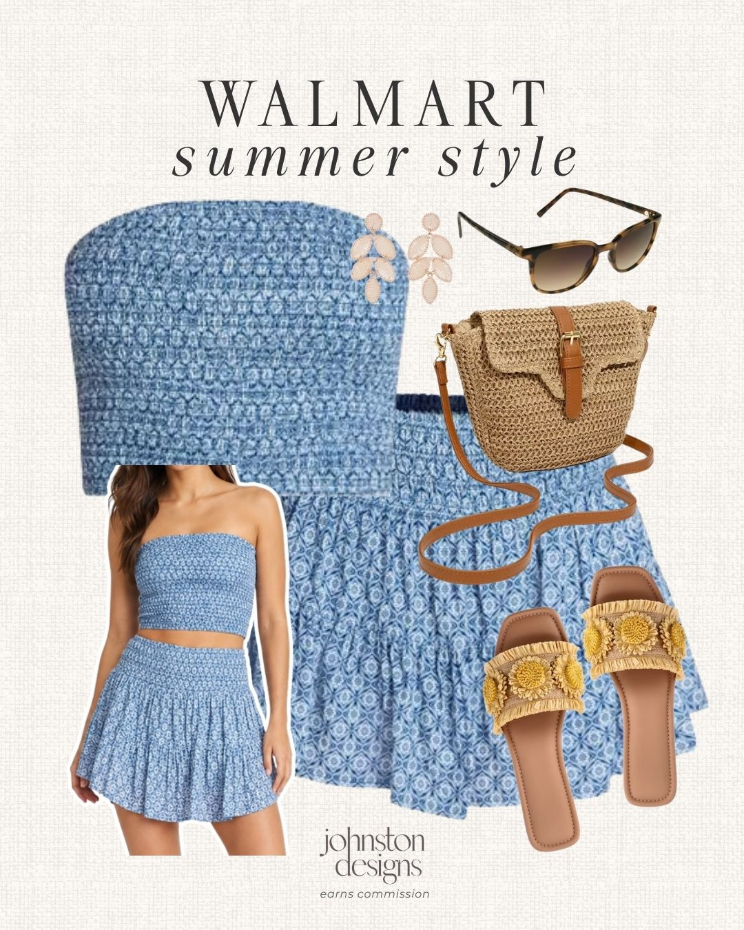 Walmart summer style finds 💙 This matching set is such a cute, comfy warm-weather look. Easy to style with raffia accessories, sandals and sunnies for beach days, errands, or vacation outfits!

Walmart summer outfit, walmart fashion finds, walmart style, summer outfit inspo, blue matching set, two piece set, vacation outfit, beach outfit, affordable summer style, walmart outfit ideas, cute summer finds, comfy summer outfit, raffia bag, summer sandals, sunny day outfit, walmart women’s fashion 

 #LTKootd #LTKSeasonal