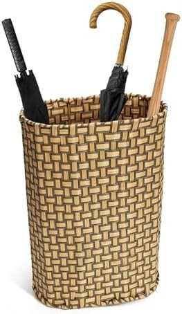 Umbrella Holder Entryway Umbrella Stand Indoor Entryway 6.7x17.3 Wicker Umbrella Bucket Basket Na... | Amazon (US)