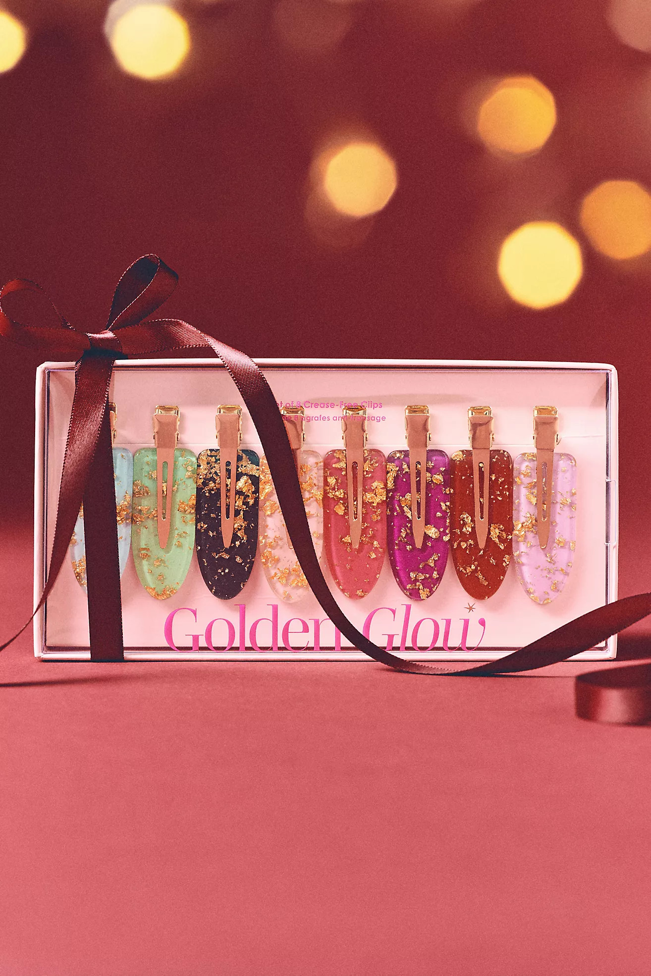 Gold Leaf Crease-Free Hair Clips, Set of 8 | Anthropologie (US)