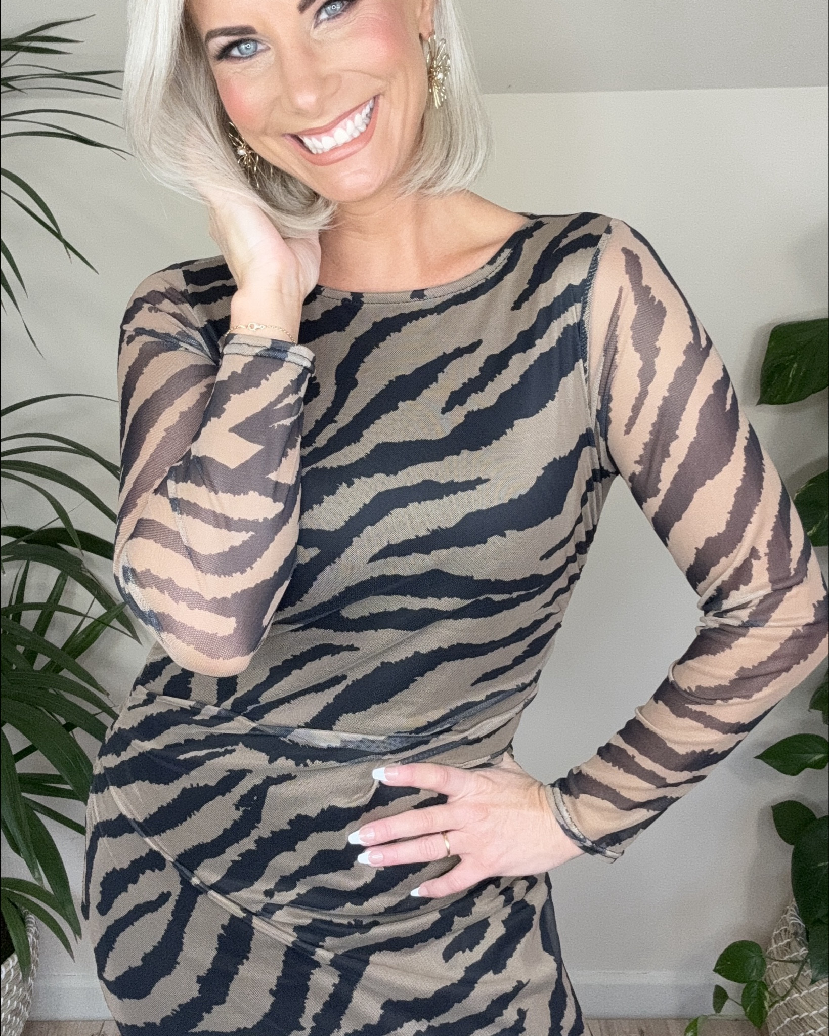 Zebra print mesh midi dress

#LTKspring #LTKFashionMonth #LTKstyletip
