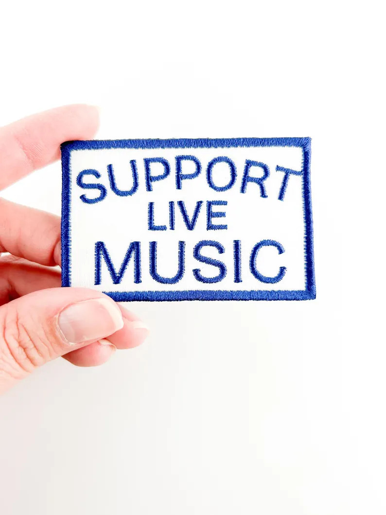 Support Live Music Embroidered Iron On Patch, Trucker Hat Bar, Patch Hat, Country Music, Music Lo... | Etsy (US)