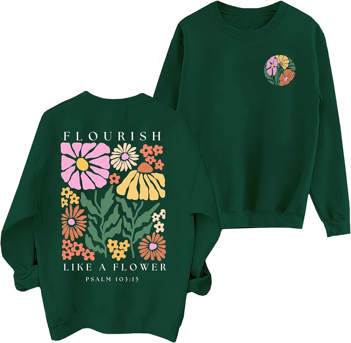 Christian Sweatshirts for Women Jesus Faith Pullover Bible Verse Inspirational Long Sleeve Graphi... | Amazon (US)