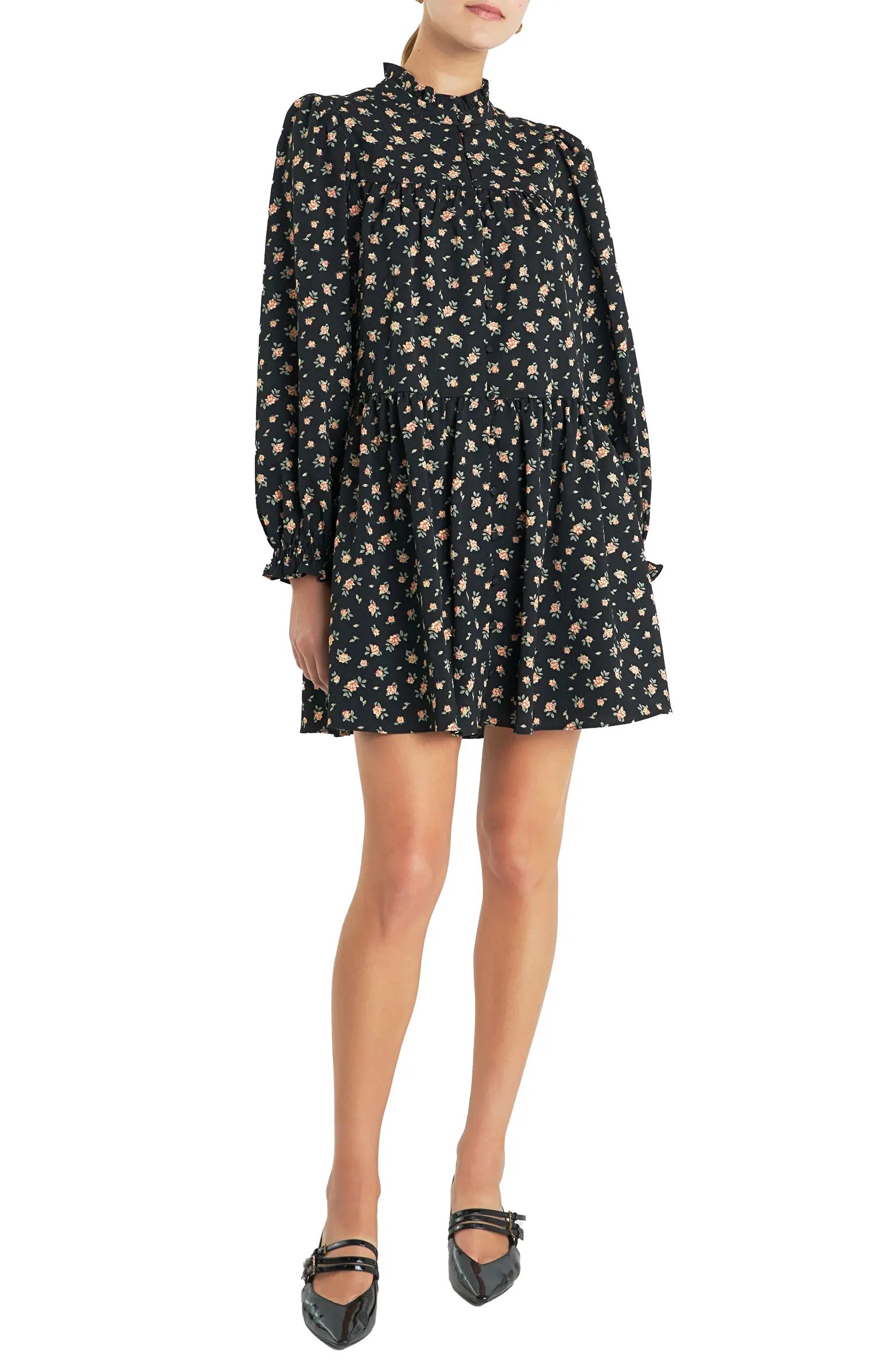 Flora Long Sleeve Tiered Babydoll Dress | Nordstrom Rack