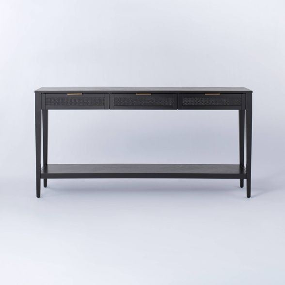 Woven Drawer Console Table Black - Threshold™ designed with Studio McGee | Target