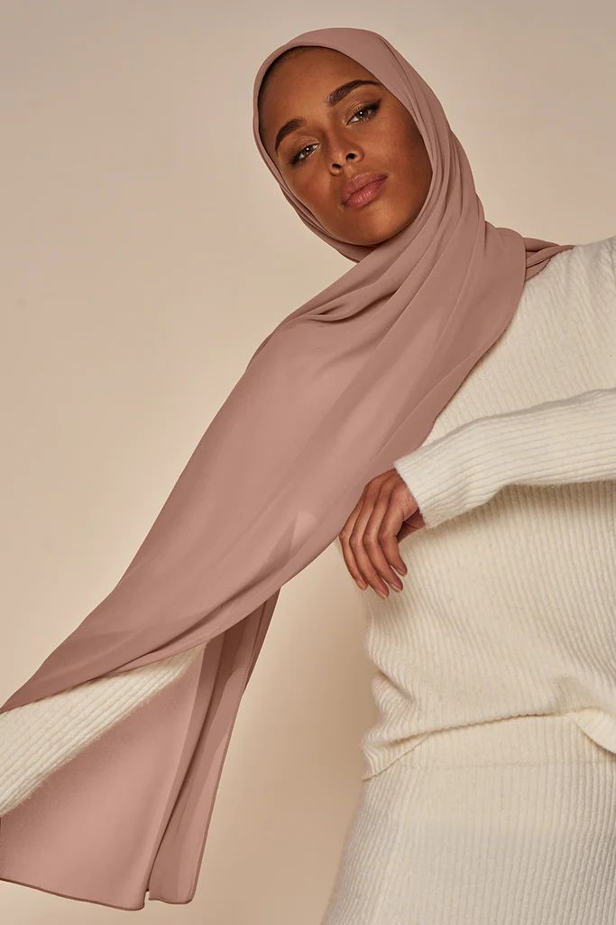 Everyday Chiffon Hijab - Rosewood | Haute Hijab