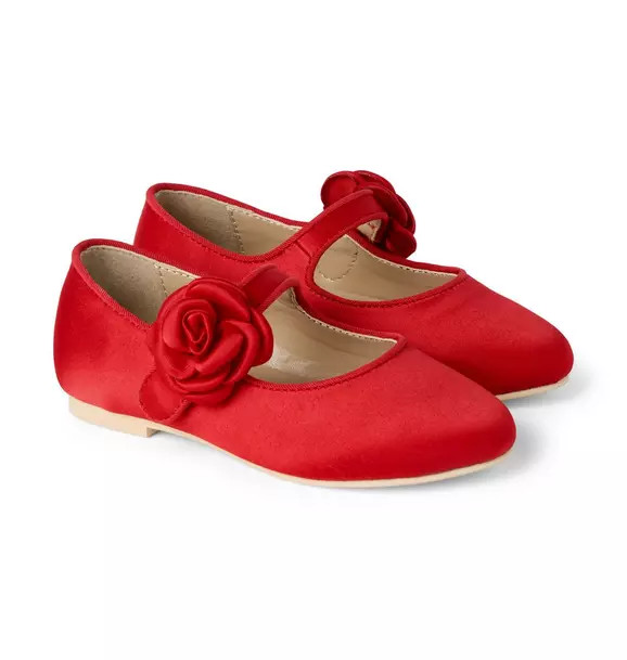 Satin Rosette Ballet Flat | Janie and Jack