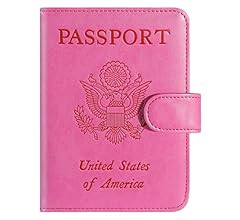 Passport Holder Cover Wallet RFID Blocking Leather Card Case Travel Accessories for Women Men | Amazon (US)