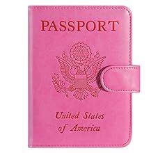 Passport Holder Cover Wallet RFID Blocking Leather Card Case Travel Accessories for Women Men | Amazon (US)