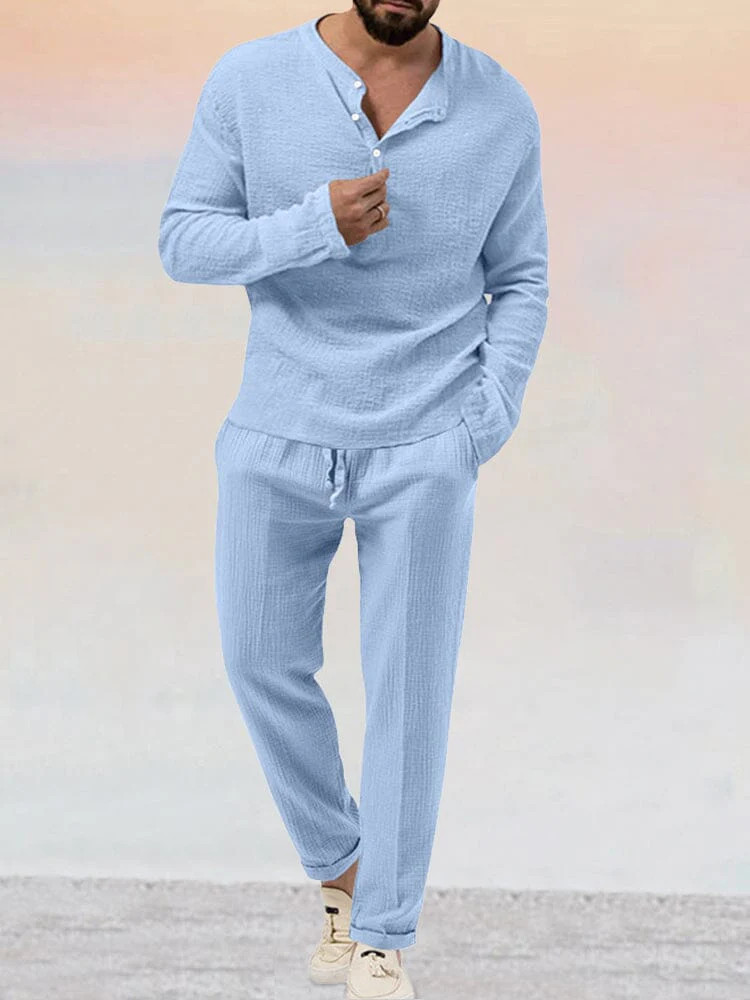 Leisure Bubble Crepe 2-Piece Outfits | Coofandy