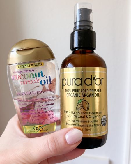 Pre-shampoo hair oils. I like to apply them and leave them on for hours or overnight, then I wash my hair. 

#LTKbeauty #LTKfindsunder50