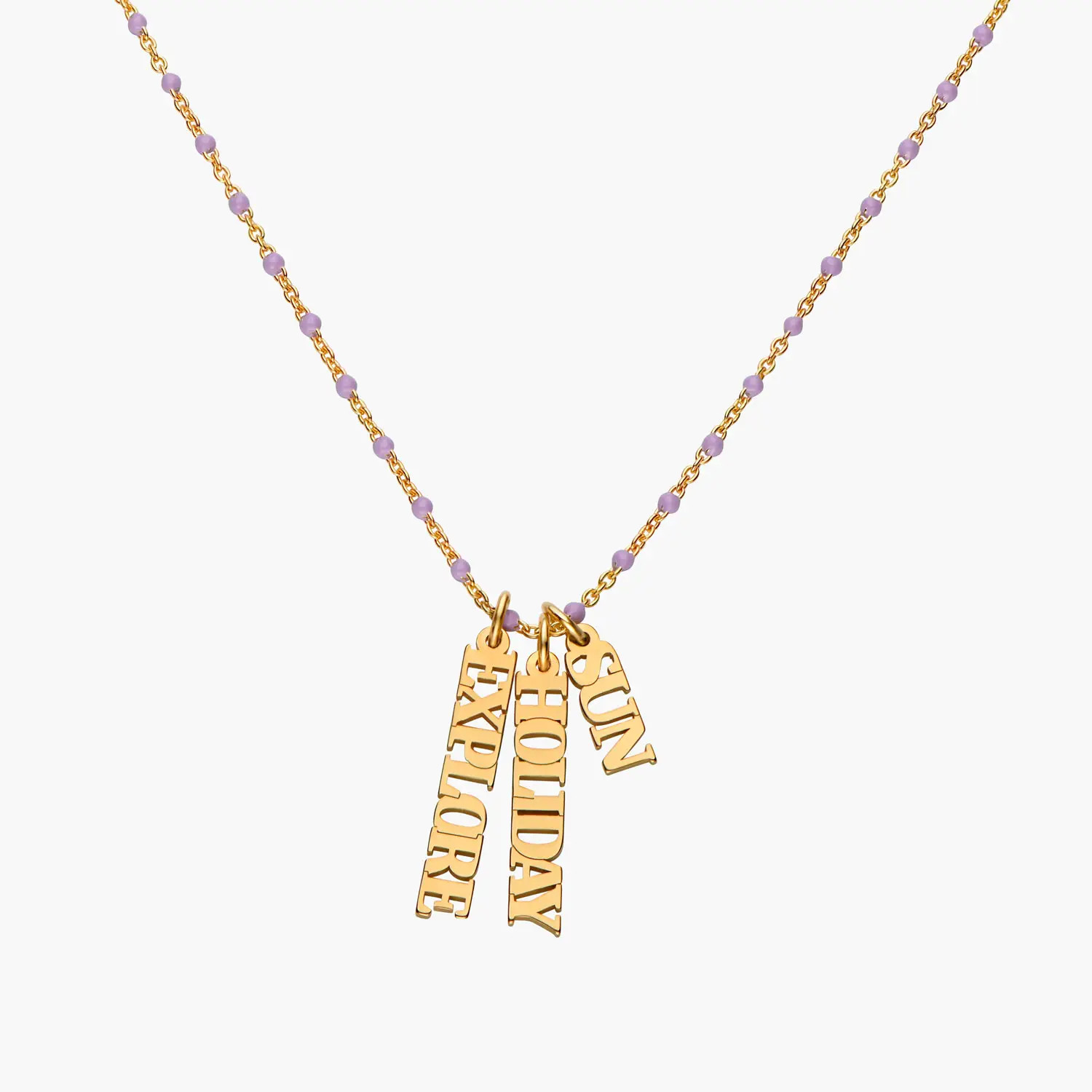 Singapore Chain Name Necklace - Gold Vermeil | Oak & Luna (US)