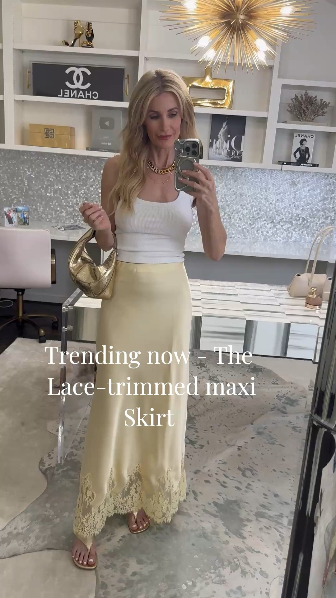 This butter yellow maxi skirt + halter top is such a gorgeous summer outfit formula—perfect for brunch, a date night, or drinks on the patio, and these gold wedge sandals are a major shoe trend right now ✨ I’m wearing an XS in the skirt and XS in the top, both fit TTS. 

 

#LTKdayinmylife #LTKOver40 #LTKgrwm