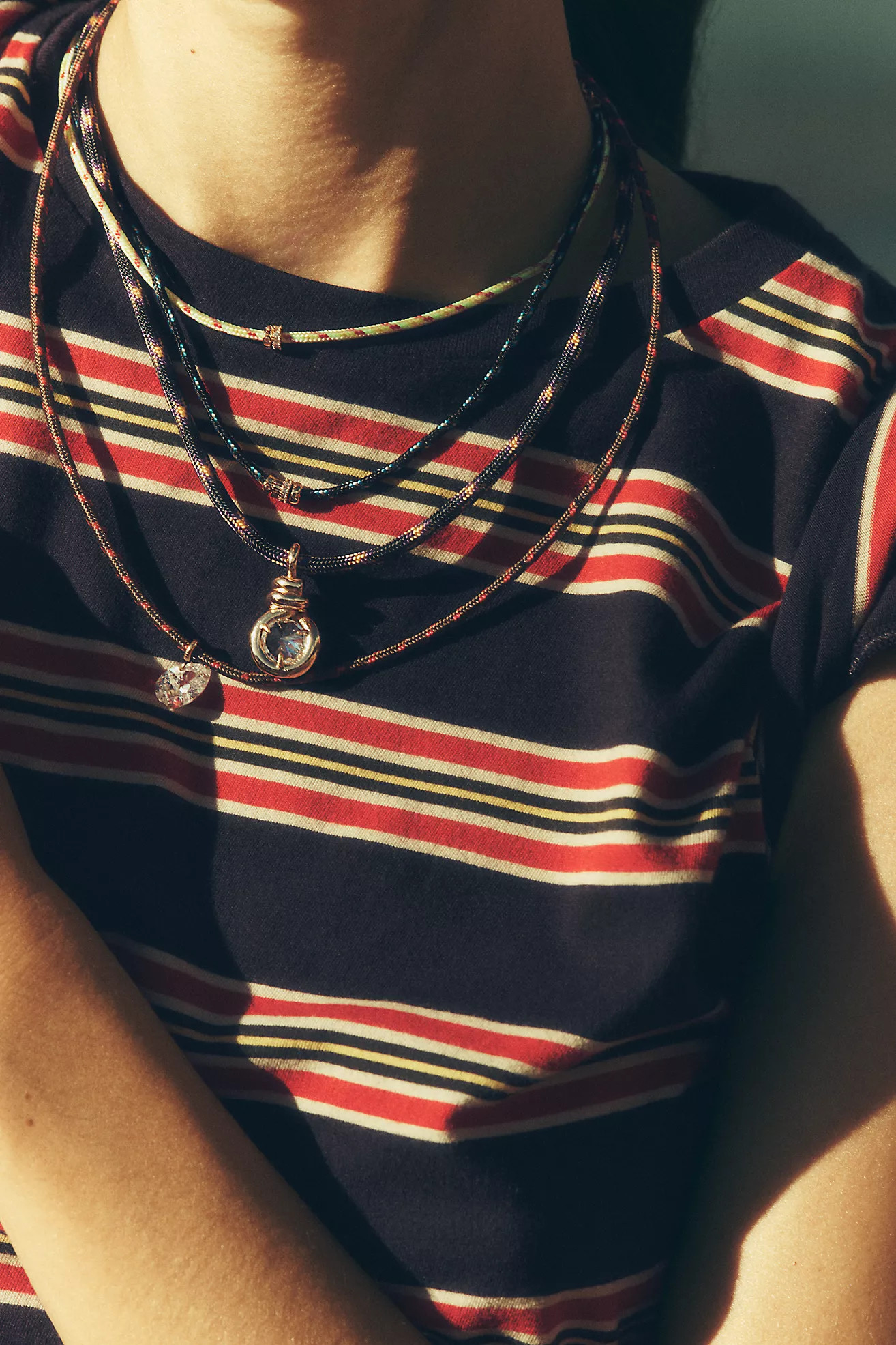 Adjustable Corded Crystal Pendant Necklace | Anthropologie (US)