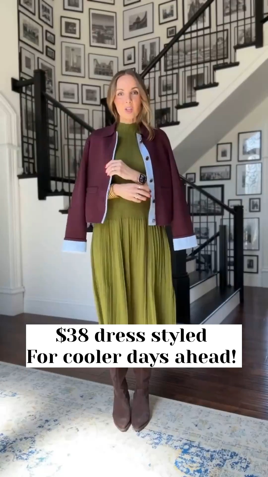 @Walmart dress styled for cooler days! Wearing a small

#LTKgrwm
