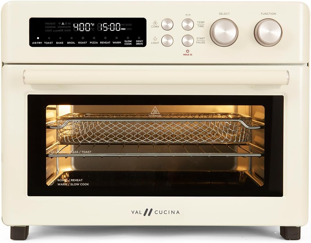 Retro Style Infrared Heating Air Fryer Toaster Oven, Extra Large Countertop Convection Oven 10-in... | Amazon (US)