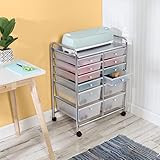 Amazon.com: Honey Can Do 12-Drawer Rolling Craft Storage Or Office Cart, Chrome CRT-09642 Clear :... | Amazon (US)