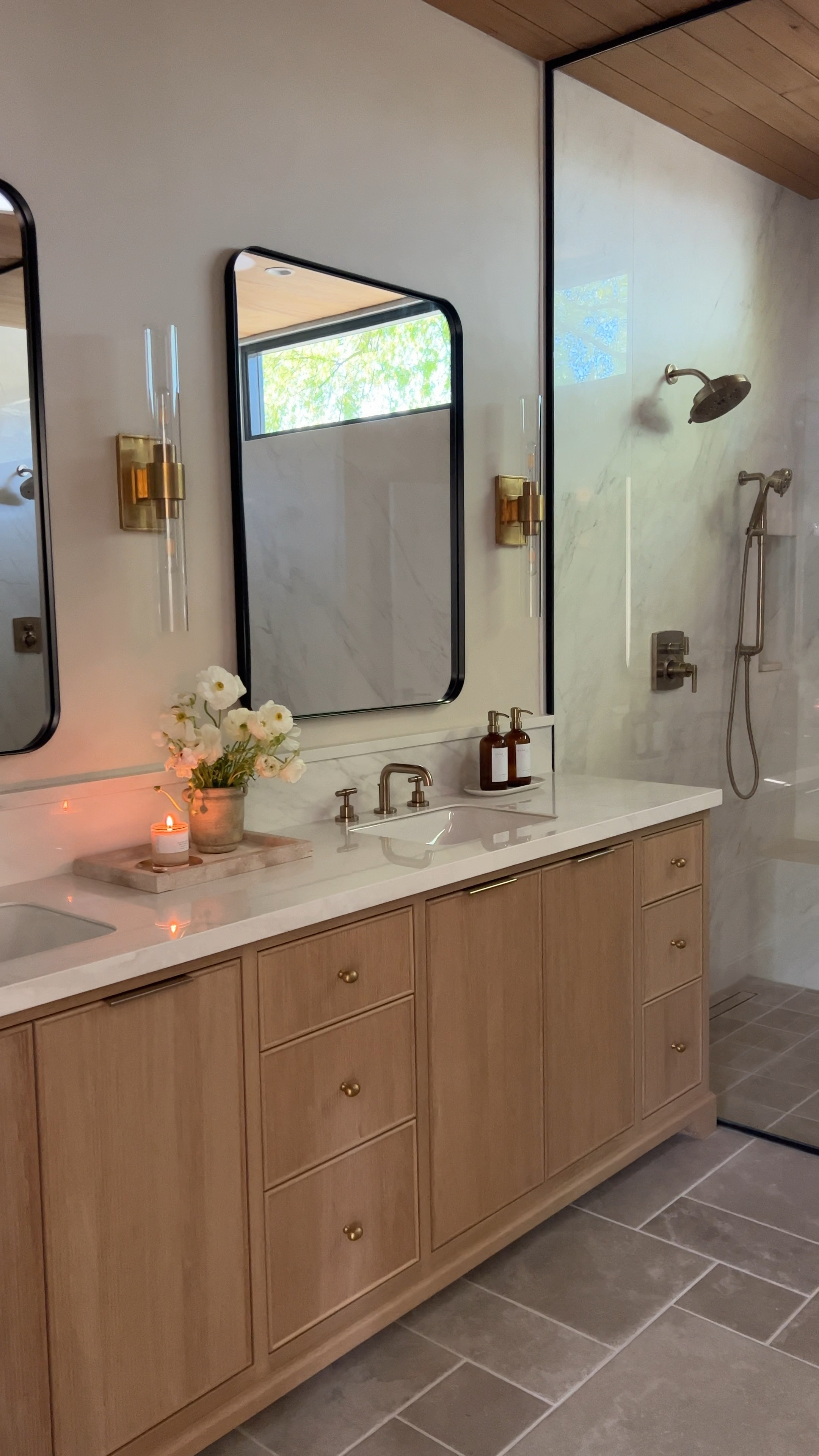 Bathroom design, black mirror, brass faucet, fake plants, branches, vases, organic vase, brass sconce, brass hardware, edge pulls, finger pulls, rectangle mirror  brass sconces brass shower 

Amazon, wayfair, pottery barn, circa, 


#LTKfindsunder50 #LTKhome #LTKSpringSale