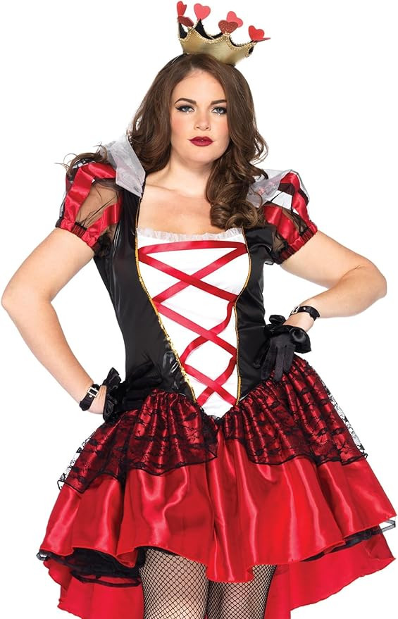 Leg Avenue Women's Plus-Size 2 Piece Royal Red Queen Costume | Amazon (US)