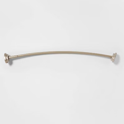 72" Dual Mount Curved Steel Shower Curtain Rod with Tiered End Cap - Made By Design™ | Target