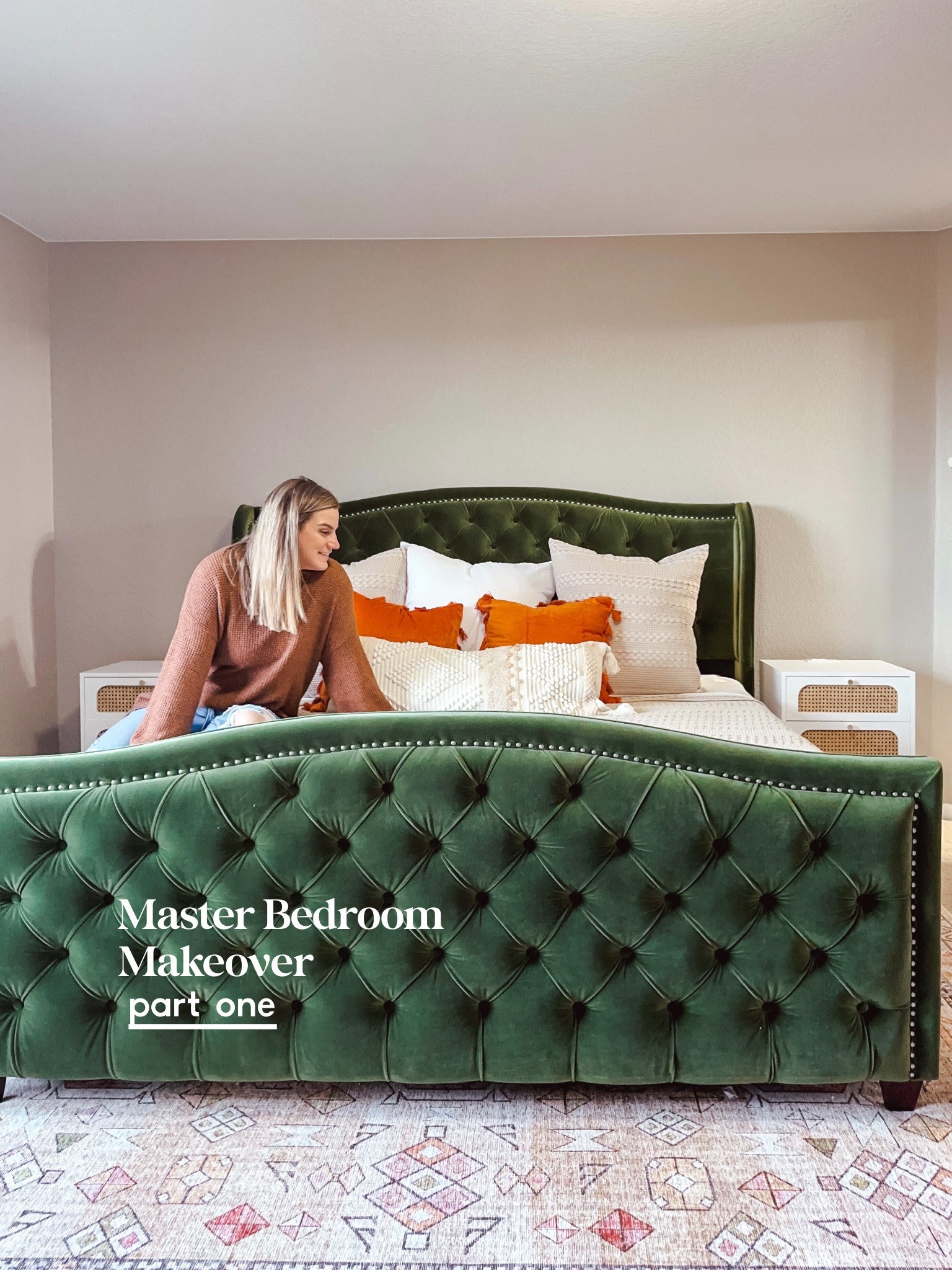 Master Bedroom Makeover - Part 1! I love my new bed soooo much!!! 
Master bedroom decor / bedroom decor / Amazon home / wayfair bedroom / emerald green bed / nightstand / amazon rug / new bedding / king size bed

#LTKhome #LTKunder100 #LTKstyletip