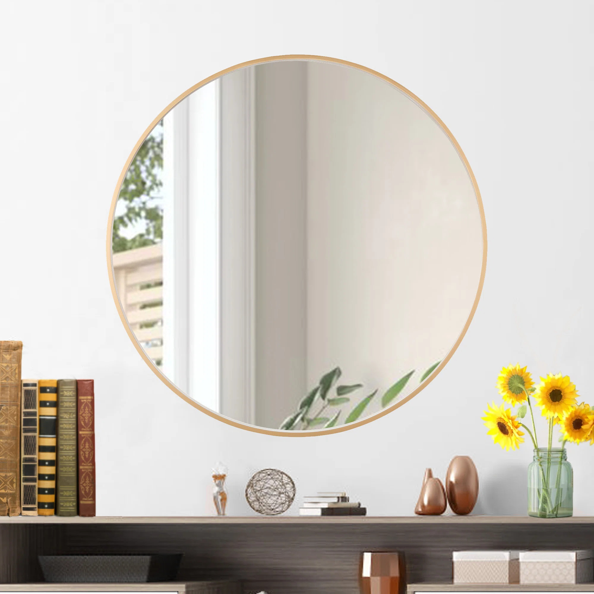 Aluminum Round Mirror | Wayfair North America