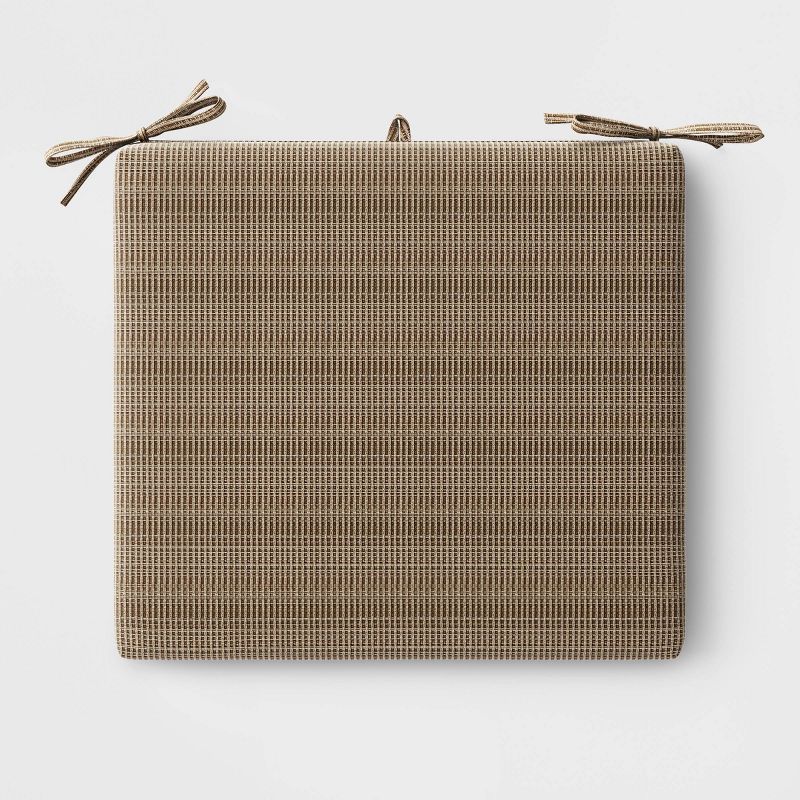 Outdoor Seat Cushion Striped Sun Bleached Natural - Threshold™ | Target