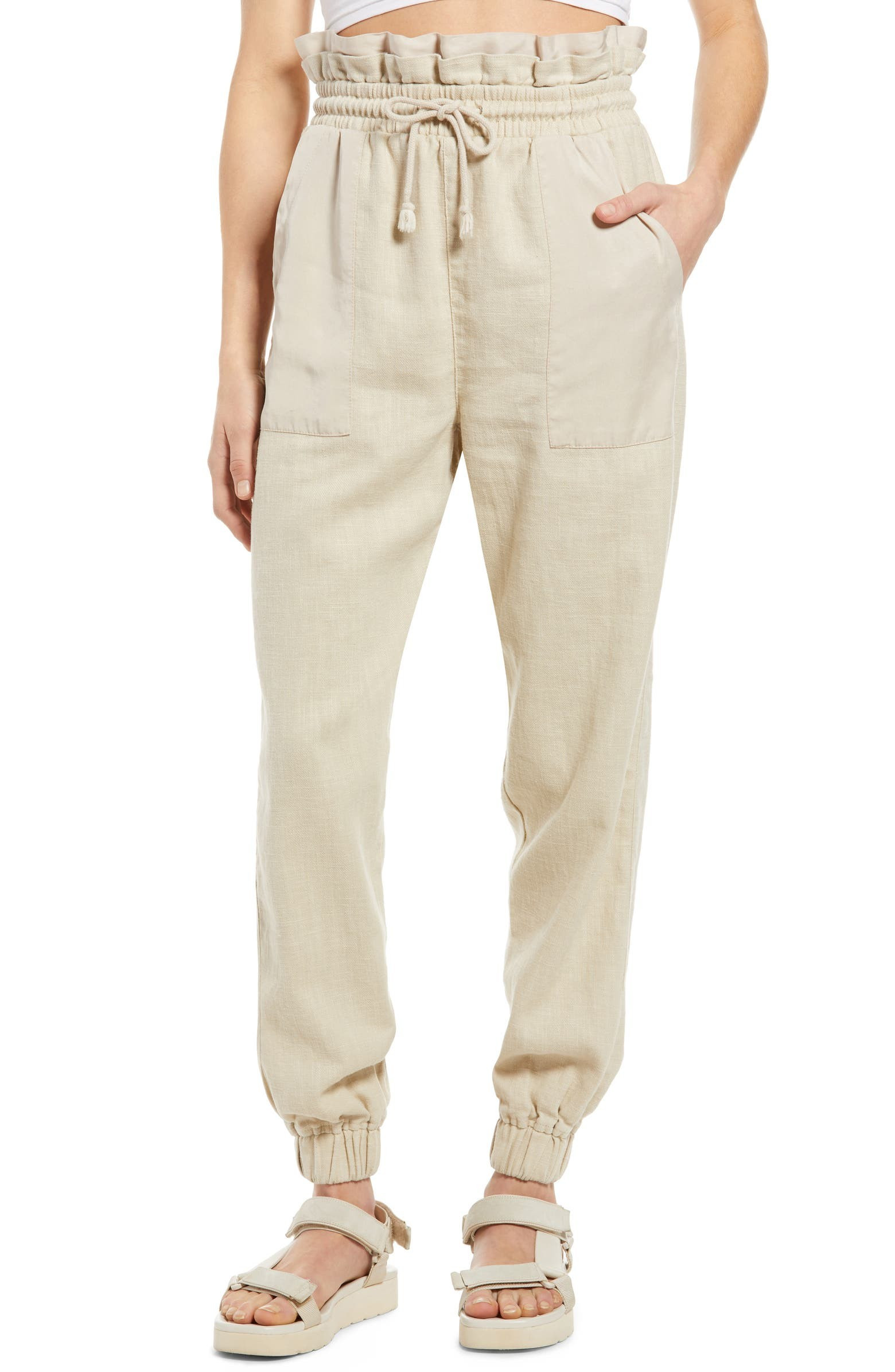 Textured Linen Joggers | Nordstrom