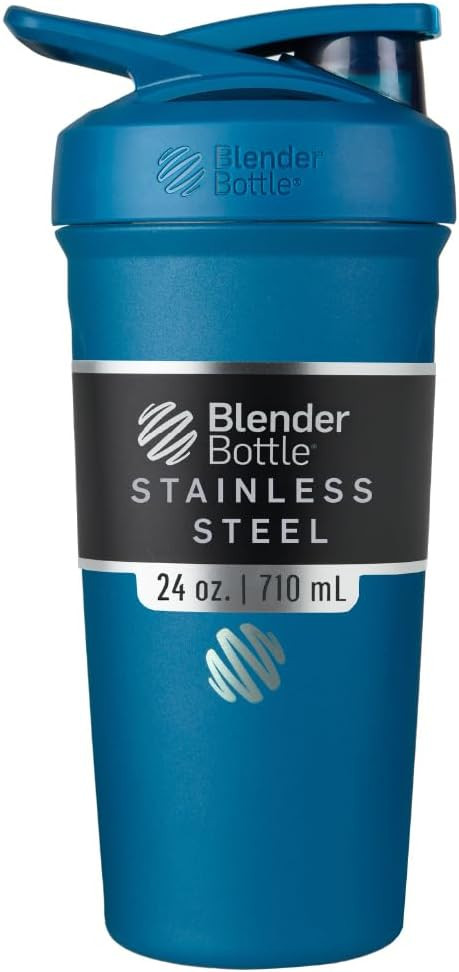 BlenderBottle Sport Flip Stainless Steel Shaker Bottle 24 oz Ocean Blue | Amazon (US)