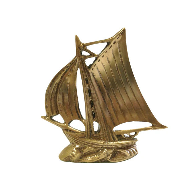Brass Sailboat | Cailini Coastal