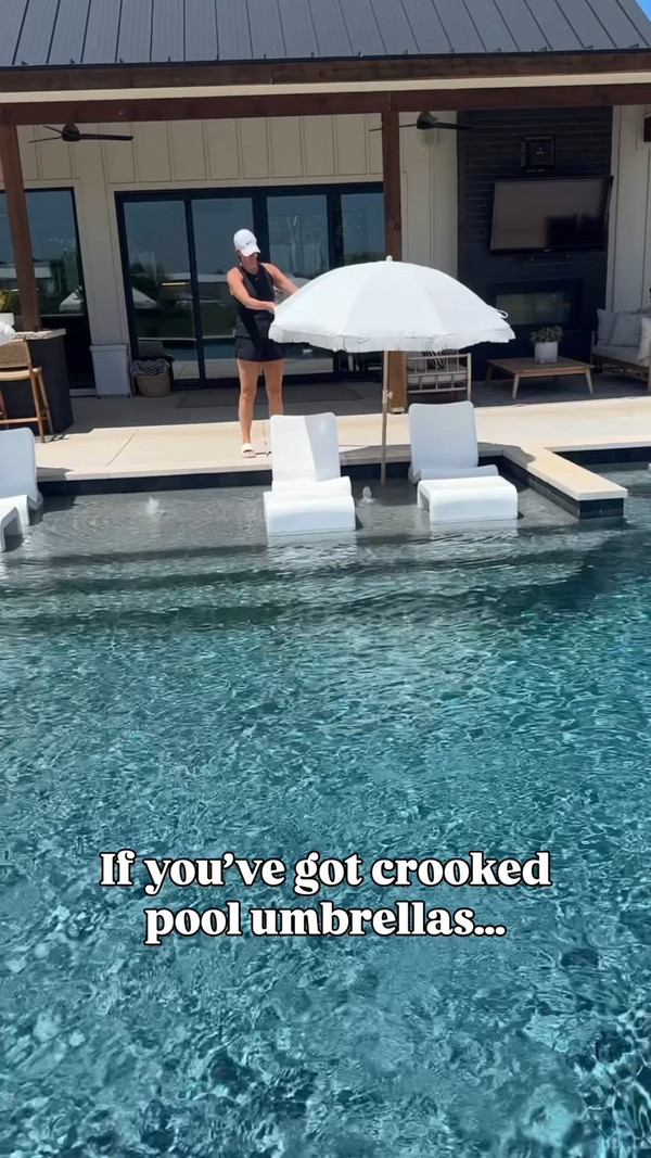 Say goodbye to wobbly pool umbrellas—this $16 Amazon umbrella stabilizer is a…