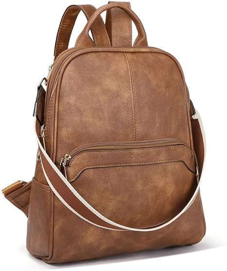 CLUCI Leather Backpack Purse for Women Designer Fashion Ladies Bag Convertible Shoulder Bookbag H... | Amazon (US)