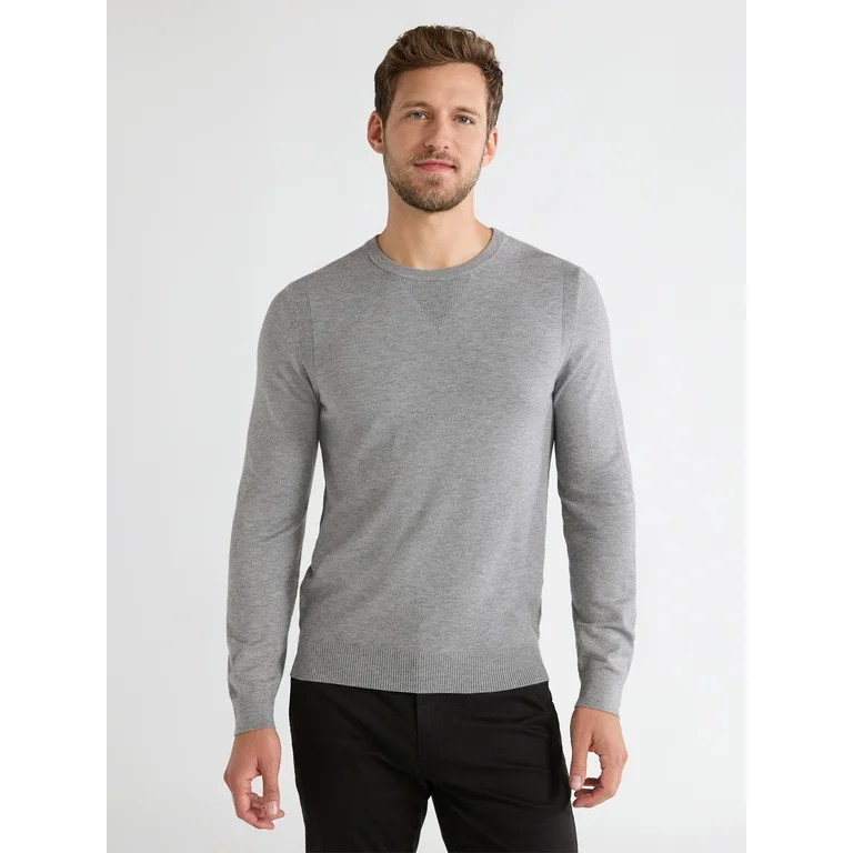 Free Assembly Men’s Everyday Crewneck Sweater, Sizes S-3XL | Walmart (US)