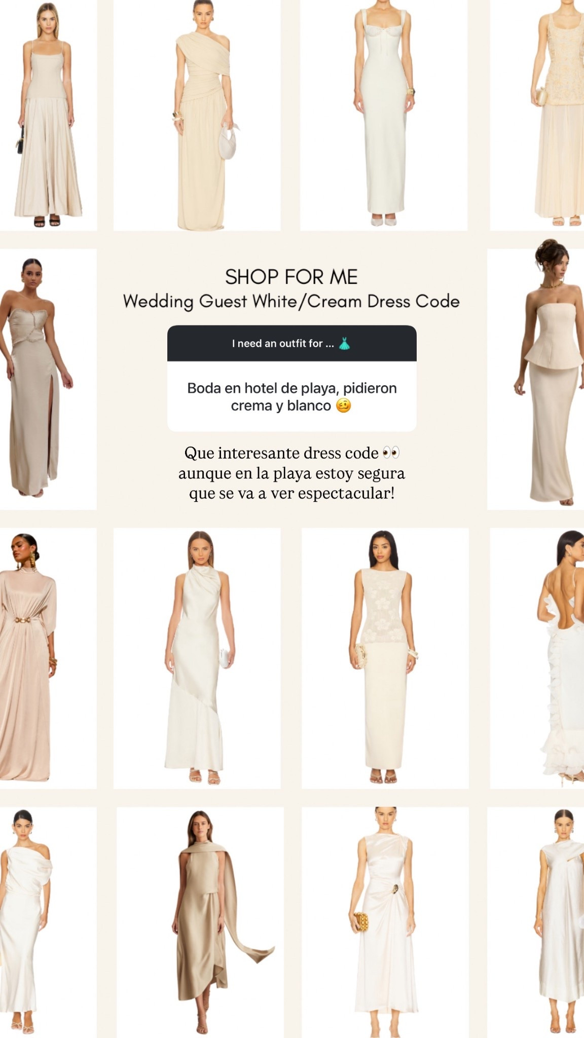 White/cream dress code for formal beach event 

#LTKTravel #LTKParties #LTKWedding